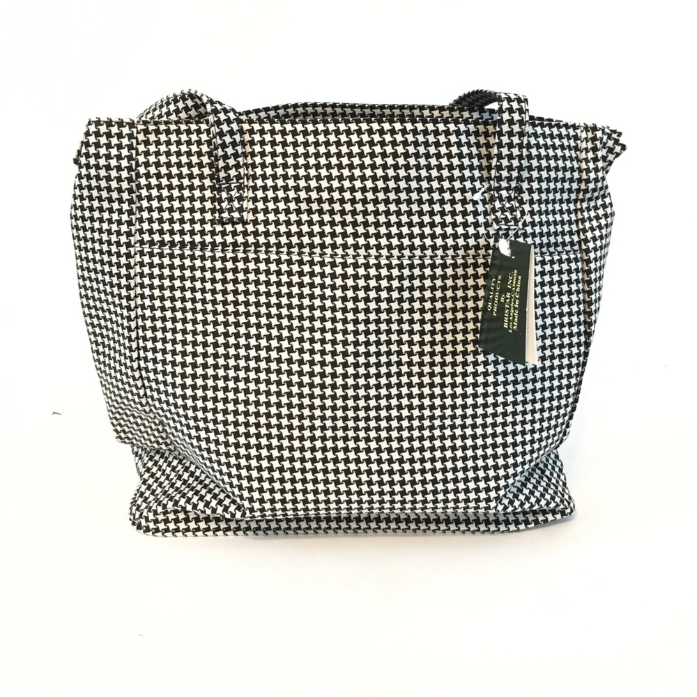 Houndstooth tote bag carry shoulder purse